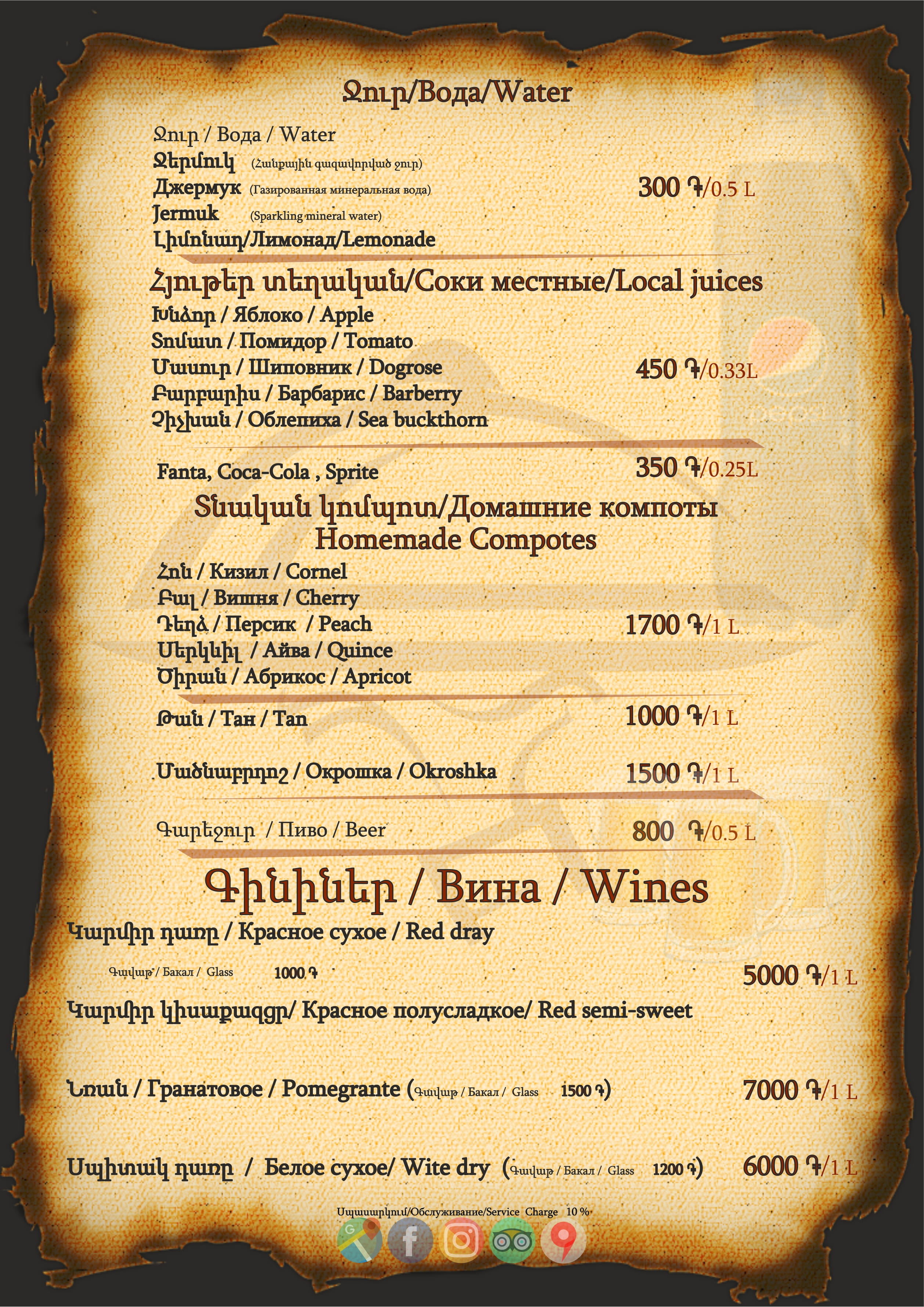 Menu Page