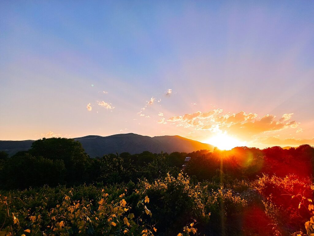 Sunset in Rind village